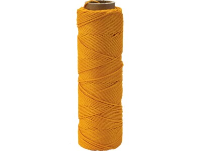 Mutual Industries Nylon Twisted Mason Twine, 0.06" x 1090 ft., Glo Yellow, 4/Pack (14661-138-1090)