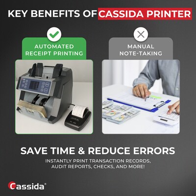 Cassida Universal Cash Handling Printer, Black (KP-1)