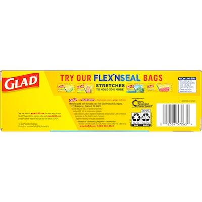 Glad Double Zipper Sandwich Bag, 50 Bags/Box (57263)