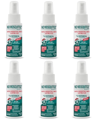 No Mosquitoz Natural DEET-Free Insect Repellent for Mosquitoes, Woodsy Scent, 2oz, 6/Pack (BND04604)