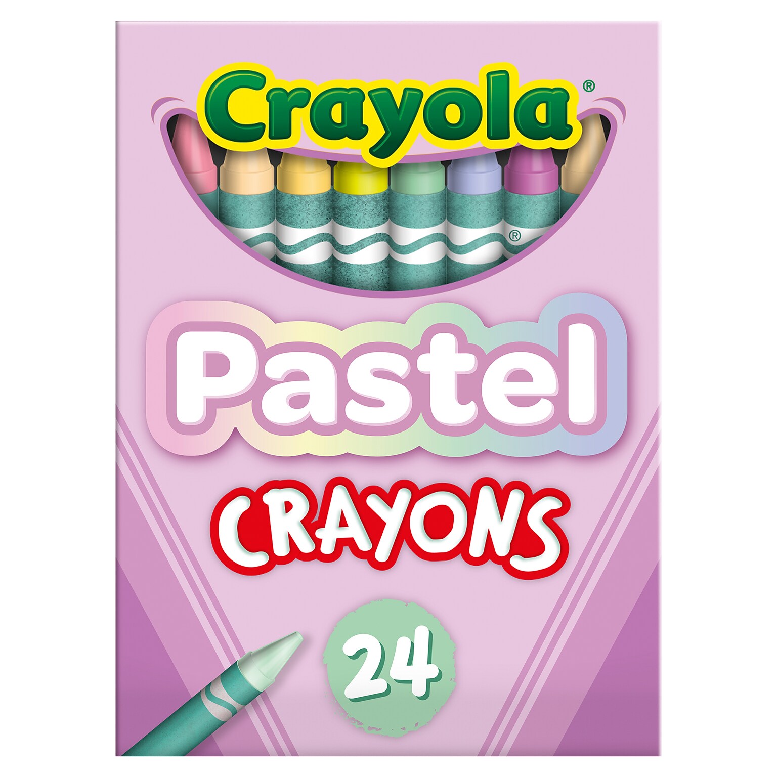 Crayola Pastel Crayons, Multicolored, 24/Box (BIN521835)