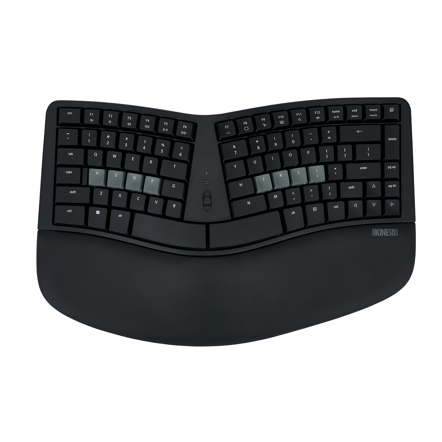 Kinesis mWave Mechanical Wireless Keyboard, Tactile Switch, Black (KB150P-TAC)