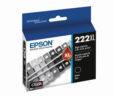 Epson 222XL Black High Yield Ink Cartridge (T222XL120-S)