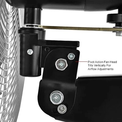 Global Industrial 30" Deluxe Oscillating Wall Mount Fan, 3 Speed, 10,000 CFM, 1/2 HP (258322)