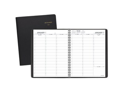 2024 AT-A-GLANCE 8.25" x 11" Weekly Appointment Book, Black (70-950-05-24)