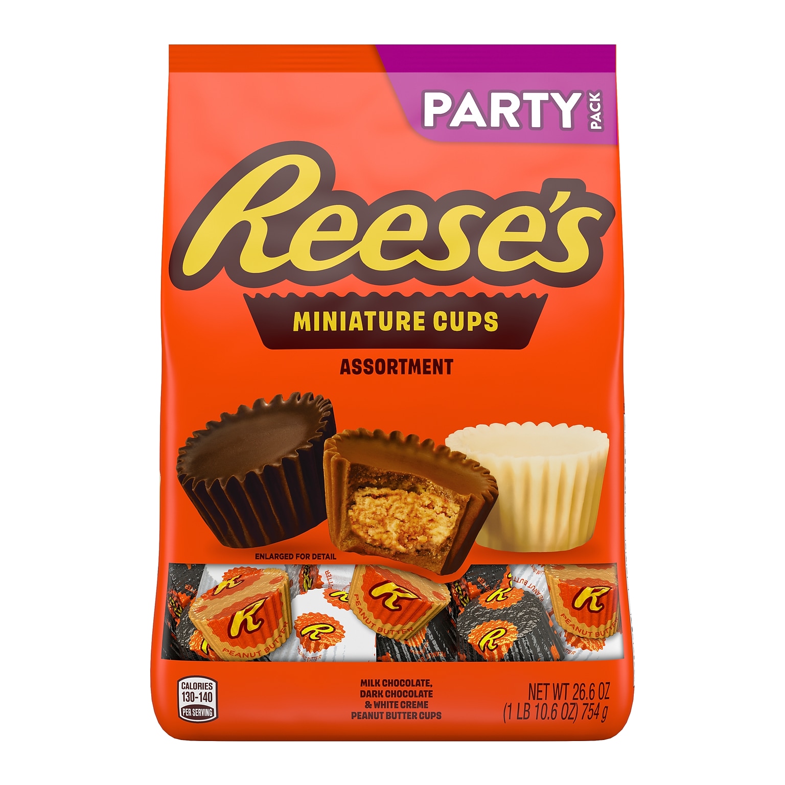 Reeses Miniatures Assorted Milk Chocolate Cup, 26.6 oz.(HEC43165)