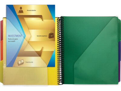 Better Office 24-Pocket Poly Project Folder, Multicolor (36900)