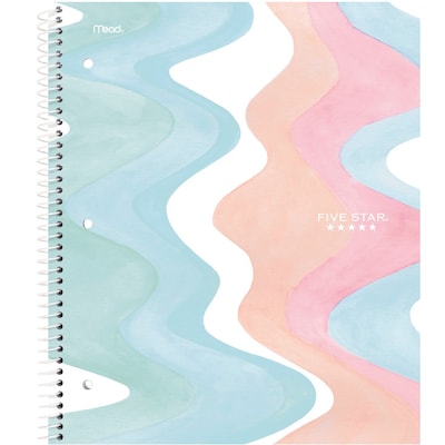 Five Star Five Star Brushy Moves 1-Subject Notebooks, Wide Ruled, 80 Sheets, Multicolor (930060F-24)