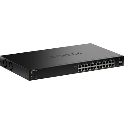 Netgear S350 Series 24-Port Gigabit PoE Smart Switch, 1000Mbps, Black (GS324TP-200NAS)