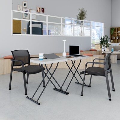 Quill Brand® Personal Folding Table, 25.5"L x 17.8"W, Gray (79143)