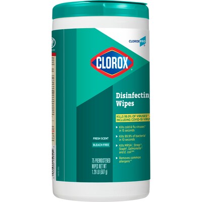 Clorox Commercial Solutions Disinfecting Wipes, Fresh Scent - 75 Wipes (15949)