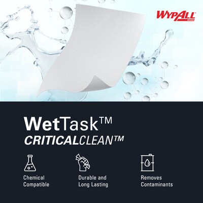 WypAll CriticalClean WetTask Disinfecting Wipes, Wipes/Container, 840/Carton (6471)