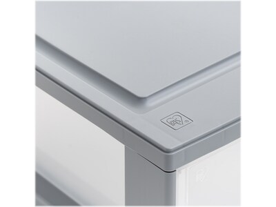 Iris Storage Drawer, Gray/Translucent White, 4/Pack (500161)