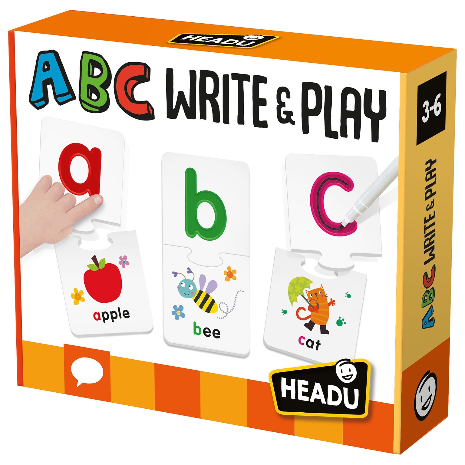 Headu ABC Write & Play Puzzles, 34/Set (HDUEN54372)