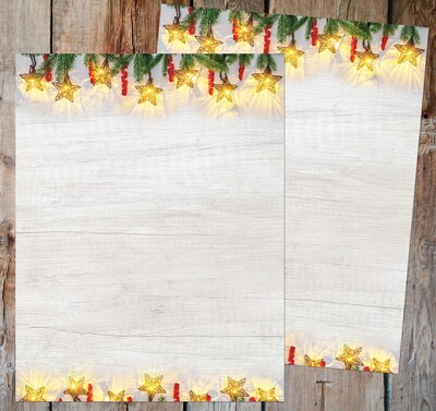 Great Papers! Holiday Stationery Letterhead Star Lights, Multicolor, 50 sheets (2024035)