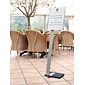 Durable Info Sign Duo Floor Stand, Tabloid-Size Inserts, 15"x44-1/2", Clear