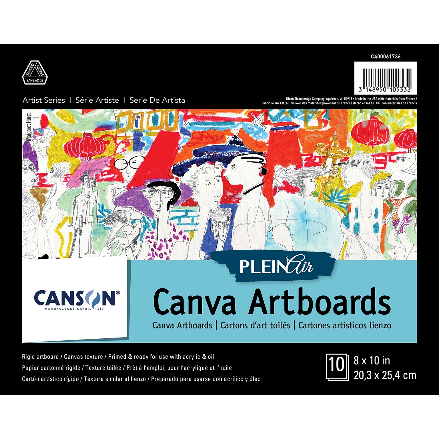 Canson Artist Series Canva Plein Air Art Boards, 8 x 10, 10 Sheets/Board (MCXC400061736)
