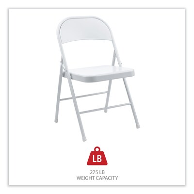 Alera® Metal Office Folding Chair, Gray, 4/Carton (ALECA940)