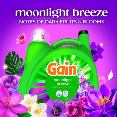 Gain Liquid Laundry Detergent, Moonlight Breeze Scent, 134 Loads, 177 oz. (19112)