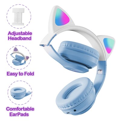 MyBat Pro Katchy Kitty Wireless Headset, Blue (BTB010001)