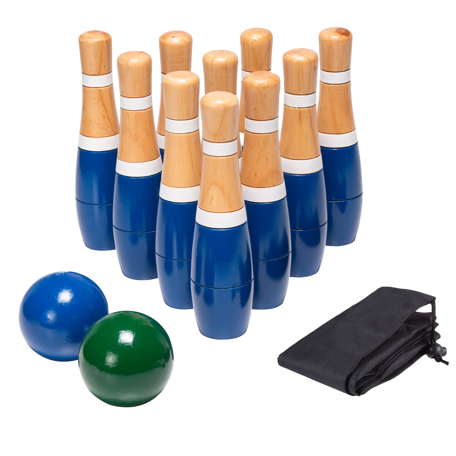 Hey! Play! 8 Inch Wooden Lawn Bowling Set (886511832381)