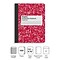 Staples Composition Notebook, 7.5 x 9.75, College Ruled, 100 Sheets, Red/White (TR55065)