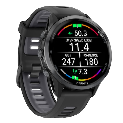 Garmin Forerunner 970 Smartwatch, GPS, 47mm, Carbon Gray & Black Silicone Band (010-02969-00)