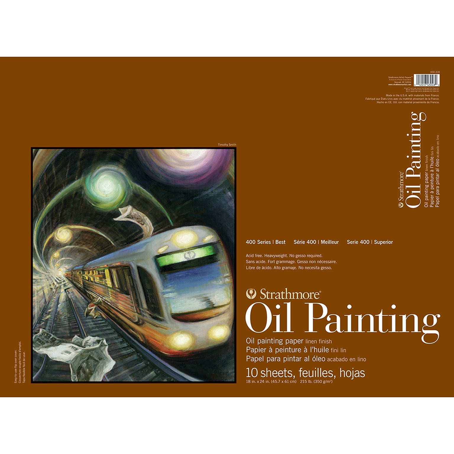 Strathmore 400 Series 18 x 24 Oil Pad, 10 Sheets/Pad (STTP4303181)