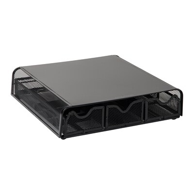 Mind Reader Ventilated Monitor Stand, Metal, Black (MONMESH-BLK)