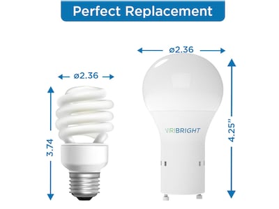 Viribright 9-Watt Warm White LED General-Purpose Bulb, Dozen (640335-12ES)