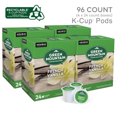 Green Mountain French Vanilla Silk Coffee Keurig® K-Cup® Pods, Light Roast, 96/Carton (6732)