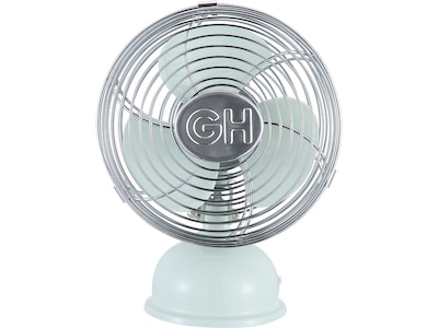 Good Housekeeping 5 Oscillating Desk Fan, 1-Speed, Green/Silver (92513)