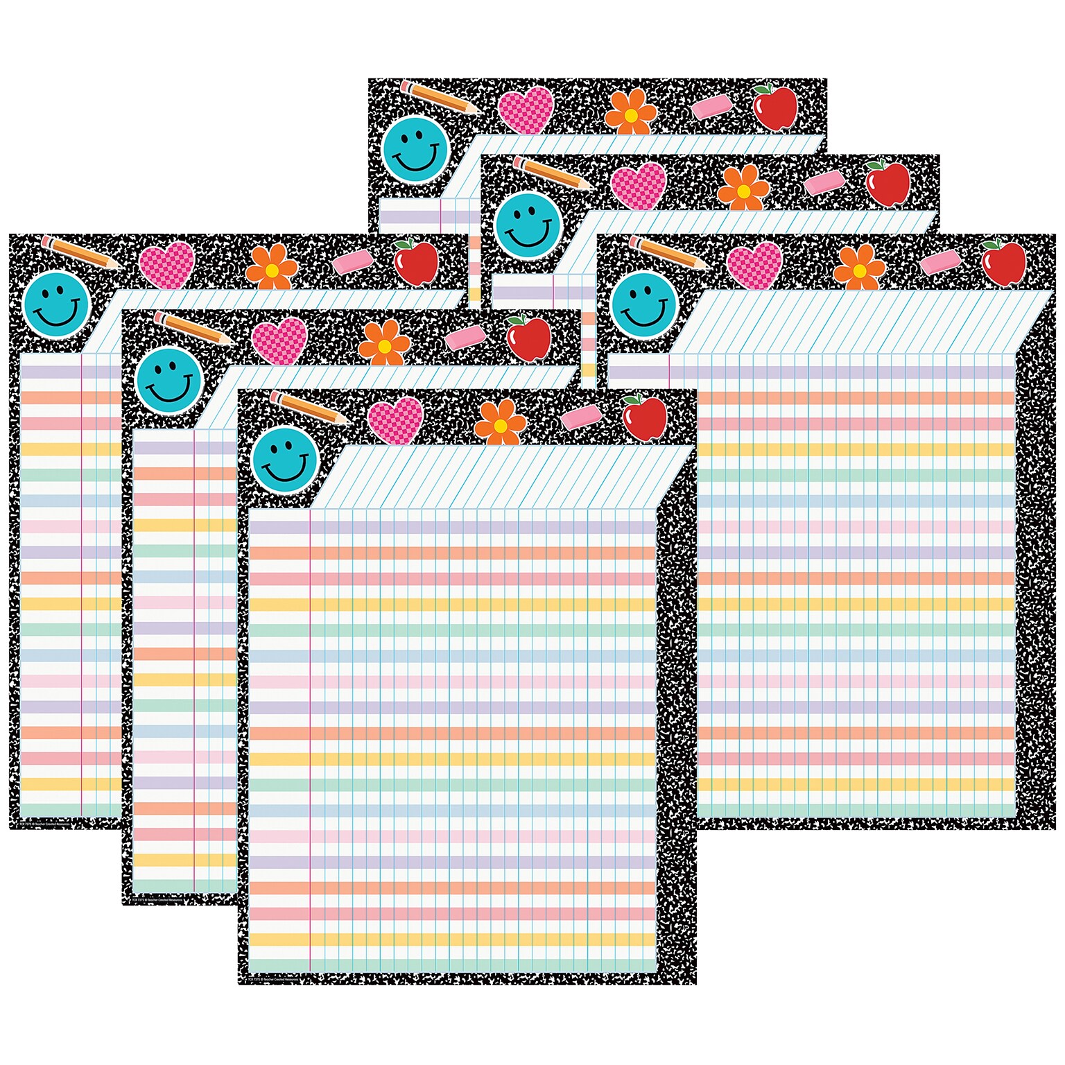 Teacher Created Resources Cool for School Incentive Chart, 17 x 22, Multicolored, 6/Pack (TCR7375-6)