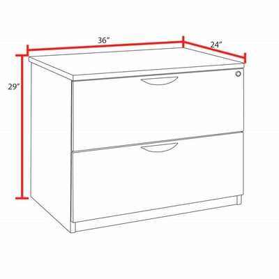 Regency Legacy 2-Drawer Lateral File, Neo Walnut (LPLF3624NW)