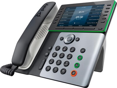 Poly Edge E550 34-Line VOIP Phone, White/Black (89B57AA)