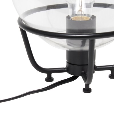 Lalia Home Old World Globe Glass Table Lamp, Black (LHT-5032-BK)