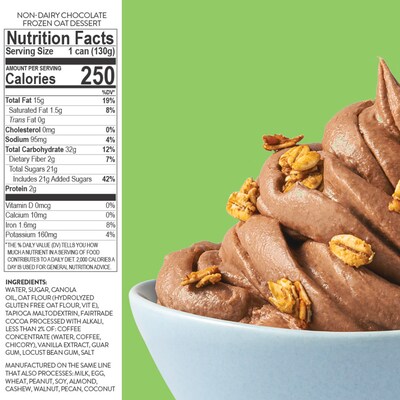 ColdSnap Chocolate Oat Frozen Dessert Mix, Single Serve Pods, Dairy Free, 12 Pods/Pack, COLDSNAP MACHINE REQUIRED (600044)