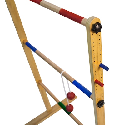 YardGames Wooden Double Ladder Toss Set Yard Game, Assorted Colors (LADDER-07)