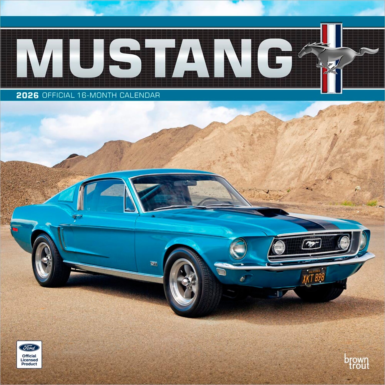 2026 BrownTrout Ford Mustang 12 x 12 Monthly Wall Calendar (9798330701650)
