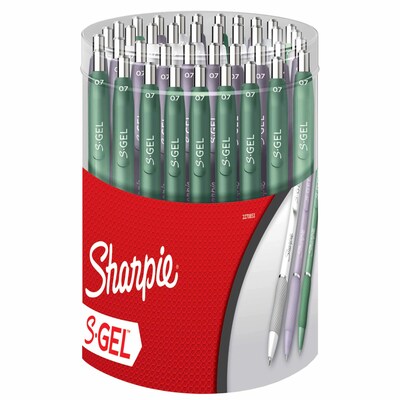 Sharpie S-Gel Retractable Pens, Medium Point, 0.7mm, Black Ink, 36/Pack (2270852)