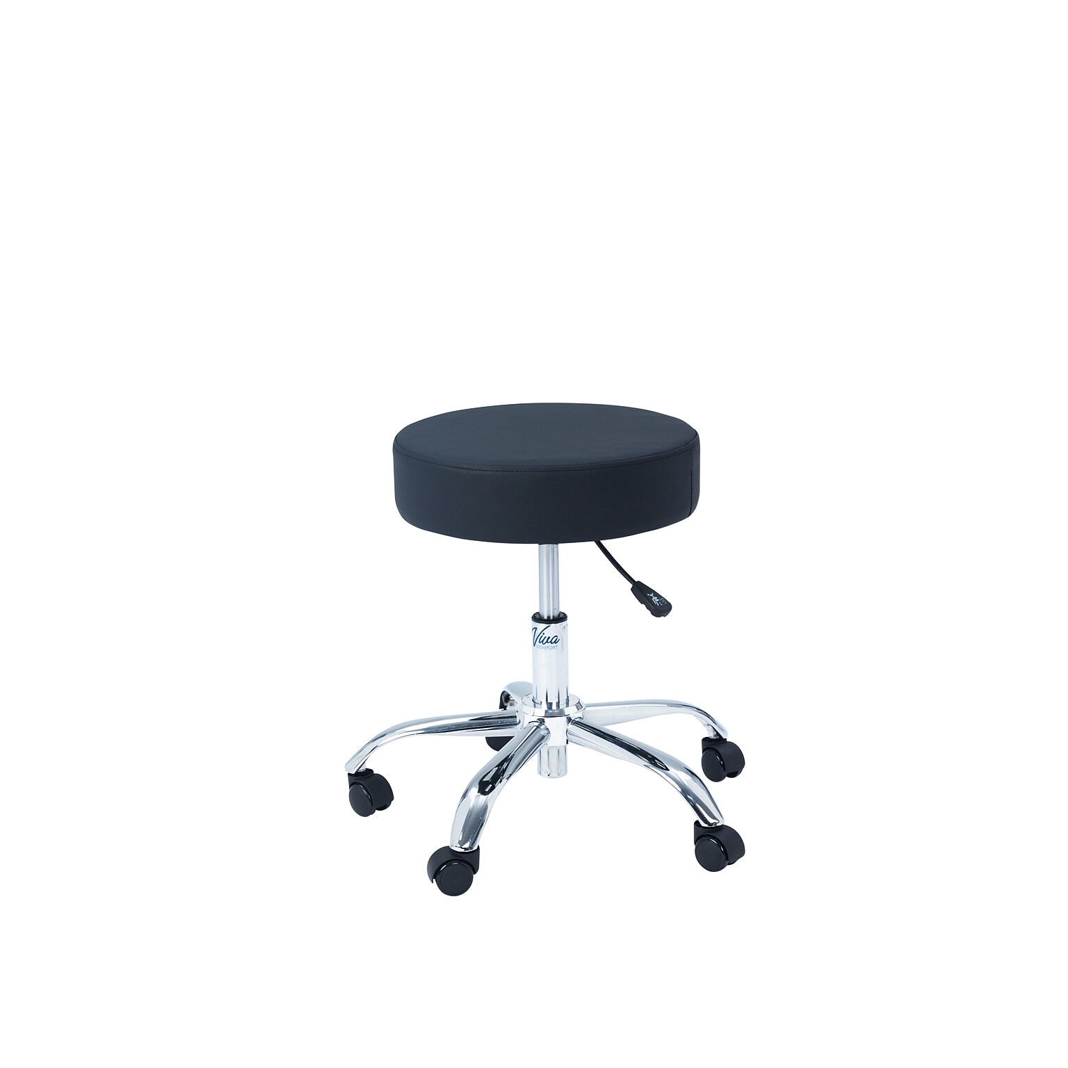 Viva Comfort Armless Vinyl Medical and Lab Stool, Black (ADI910-01-BLK-MK)