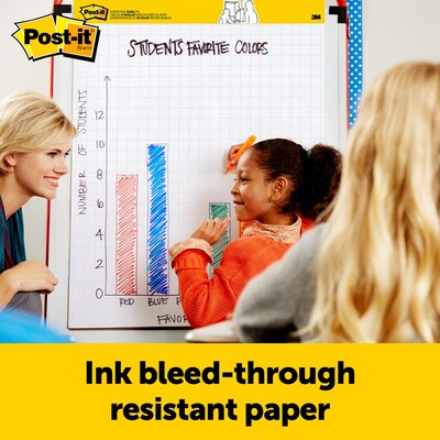 Post-it® Super Sticky Tabletop Easel Pad, 20" x 23", Primary Lined, 20 Sheets/Pad (563PRL)