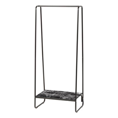 Iris 8.88" x 6.75" Garment Rack, Black Metal (596267)