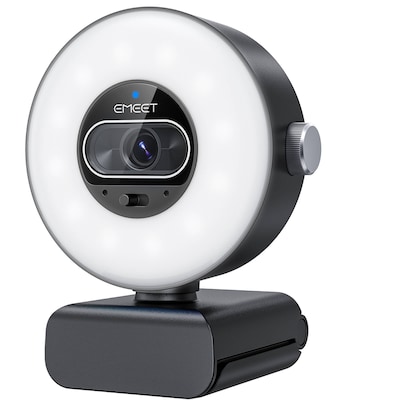 EMEET SmartCam S600L 4K Ultra HD Webcam, Black/White (EMS60L-LD)