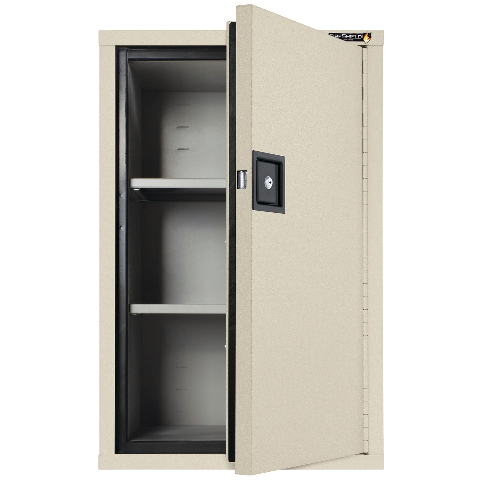 FireKing FireShield Storage Cabinet, Fire Resistant, Single Door w/ Key Lock, Parchment (HSC-3422-DPT)