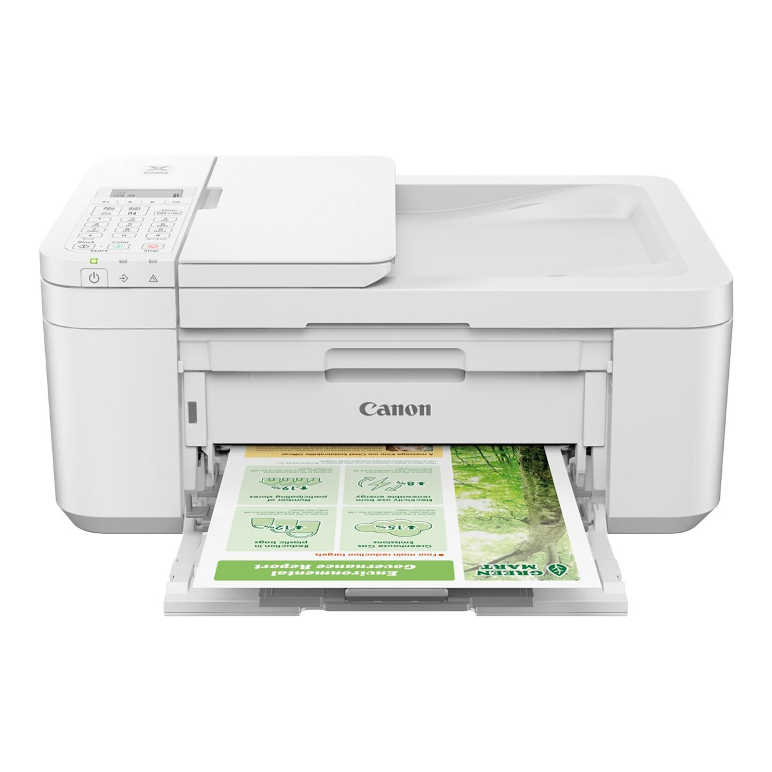 Canon PIXMA TR4720 Wireless Color Inkjet Printer, All-In-One, Print, Scan, Copy, Fax (TR4720 WHITE)