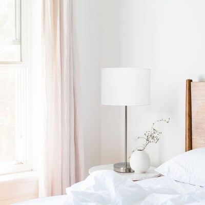 Simple Designs 23" LED Table Lamp, White (LT2040-WHT)
