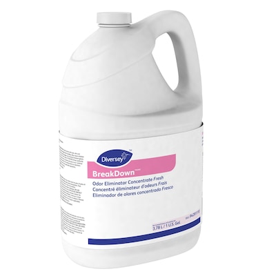 Diversey BreakDown Odor Eliminator Concentrate, Fresh, 1 Gallon, 4/Carton (94291110)