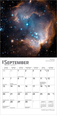 2026 BrownTrout Hubble Space Telescope 7" x 7" Monthly Wall Calendar (9798330703777)