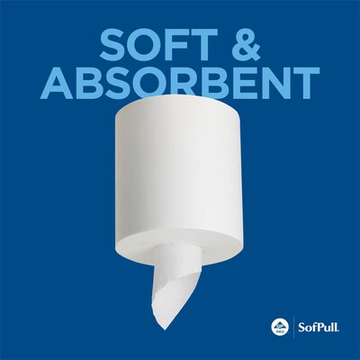 SofPull Centerpull Paper Towels, 1-ply, 320 Sheets/Roll, 6 Rolls/Pack (28124)